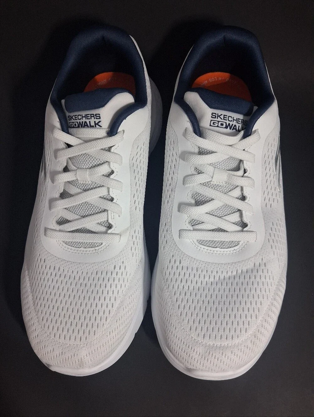 Men's Skechers White Mesh Athletic Sneaker